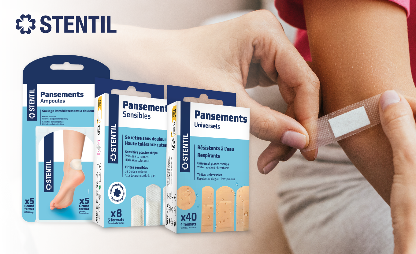 image présentant la gamme Stentil vignette pansements